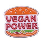 Vegan Power Enamel Badge