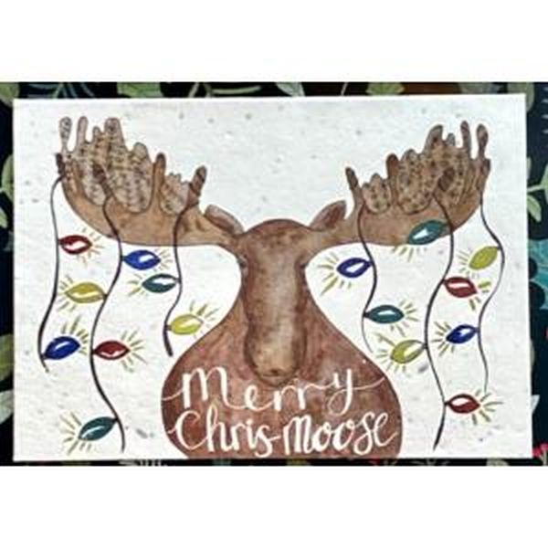 Loop Loop 'Merry Chris-Moose' Wildflower Seed Plantable Christmas Card