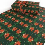 Re-wrapped Christmas Squirrels Wrapping Paper 1 sheet