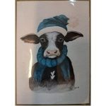 Little Hollow Studio Christmas Cow Card