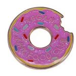 Round Donut 'Vegan Junk Food Club' Enamel Badge
