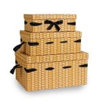 Hamper Box - Large - Wicker Effect with ribbon