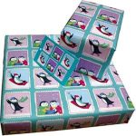 Re-wrapped Christmas Penguins Wrapping Paper 1 sheet
