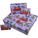 Re-wrapped Christmas Sausage Dogs Wrapping Paper 1 sheet