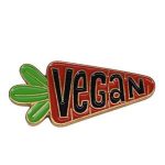 Vegan Carrot Enamel Badge