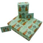 Re-wrapped Christmas Rabbits Wrapping Paper 1 sheet